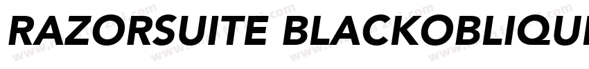 RAZORSUITE BLACKOBLIQUE字体转换